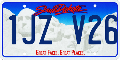 SD license plate 1JZV26