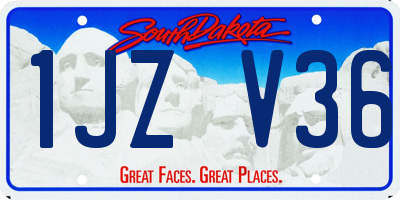 SD license plate 1JZV36