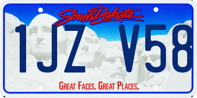 SD license plate 1JZV58