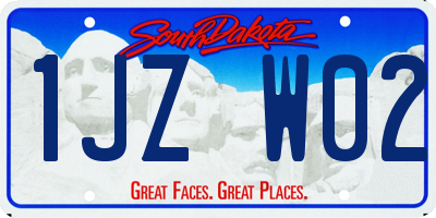 SD license plate 1JZW02