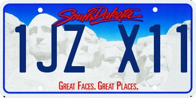 SD license plate 1JZX11
