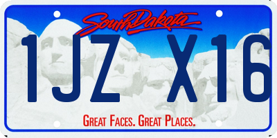 SD license plate 1JZX16