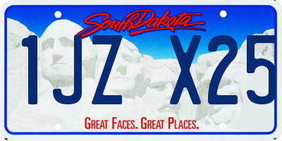 SD license plate 1JZX25
