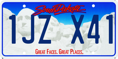 SD license plate 1JZX41
