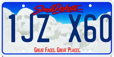 SD license plate 1JZX60