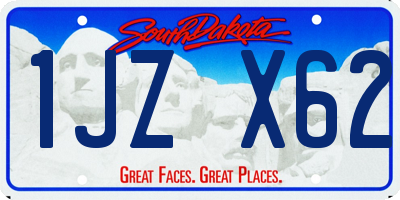 SD license plate 1JZX62