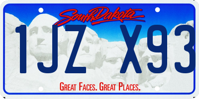SD license plate 1JZX93