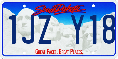 SD license plate 1JZY18