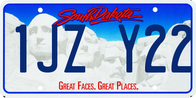 SD license plate 1JZY22