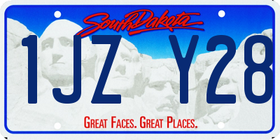 SD license plate 1JZY28
