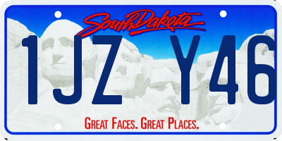 SD license plate 1JZY46