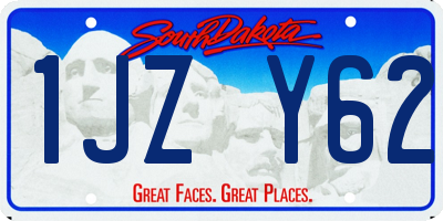 SD license plate 1JZY62