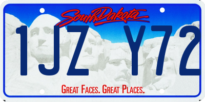 SD license plate 1JZY72