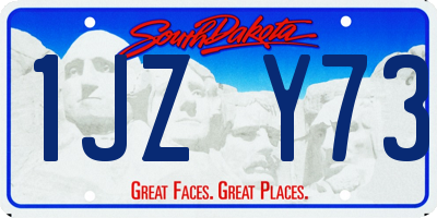 SD license plate 1JZY73