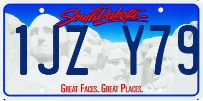 SD license plate 1JZY79