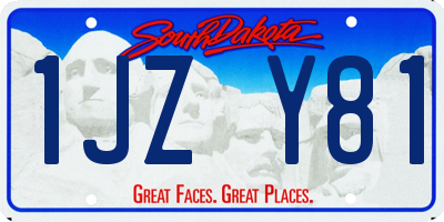 SD license plate 1JZY81