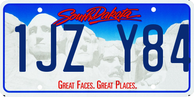 SD license plate 1JZY84