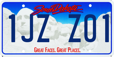 SD license plate 1JZZ01