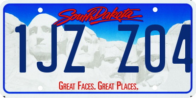 SD license plate 1JZZ04