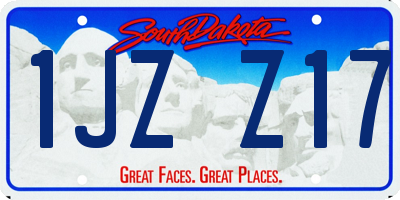 SD license plate 1JZZ17