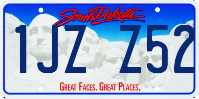 SD license plate 1JZZ52