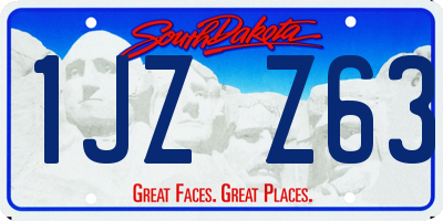 SD license plate 1JZZ63