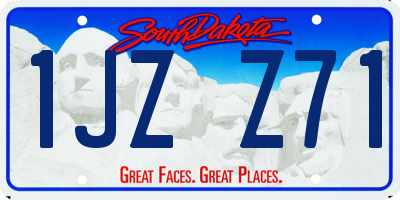SD license plate 1JZZ71