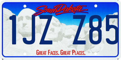 SD license plate 1JZZ85