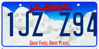 SD license plate 1JZZ94