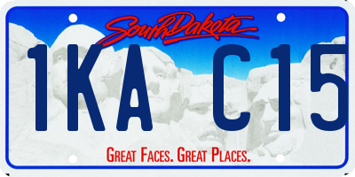SD license plate 1KAC15