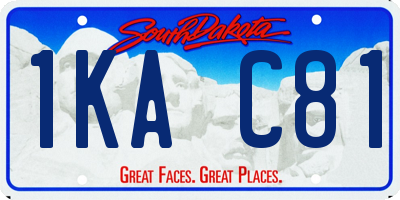 SD license plate 1KAC81