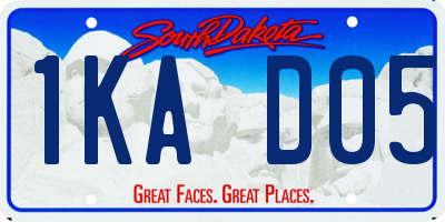 SD license plate 1KAD05