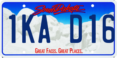 SD license plate 1KAD16