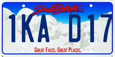 SD license plate 1KAD17