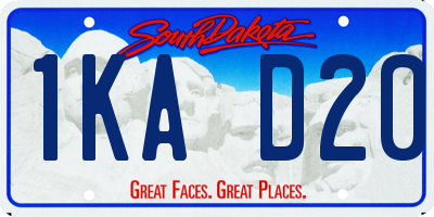 SD license plate 1KAD20