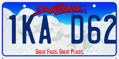 SD license plate 1KAD62