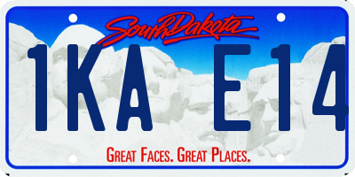 SD license plate 1KAE14