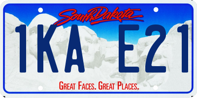 SD license plate 1KAE21