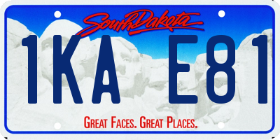 SD license plate 1KAE81