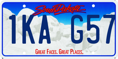 SD license plate 1KAG57