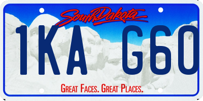SD license plate 1KAG60