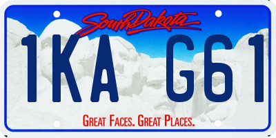 SD license plate 1KAG61