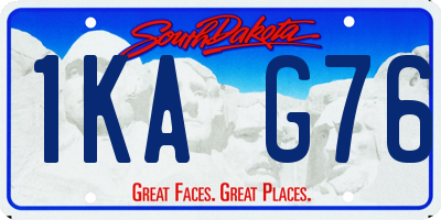 SD license plate 1KAG76