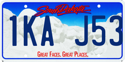 SD license plate 1KAJ53