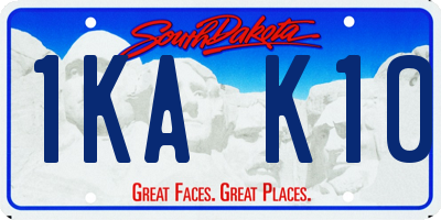 SD license plate 1KAK10