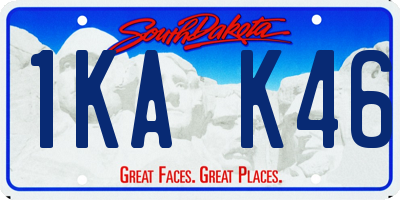 SD license plate 1KAK46