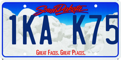SD license plate 1KAK75