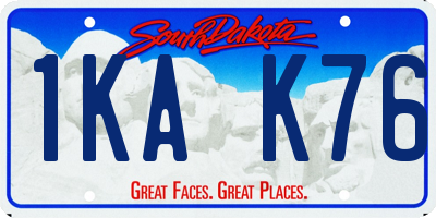 SD license plate 1KAK76