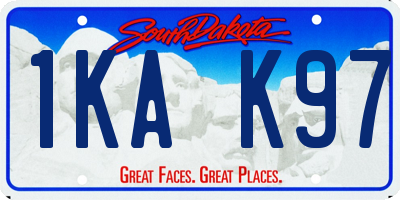 SD license plate 1KAK97