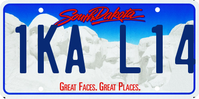 SD license plate 1KAL14